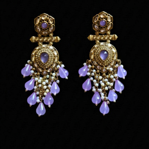 Royal Pattern Lavender Earring